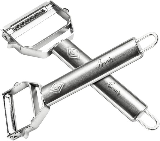 Premium Julienne and Serrated Peeler, Set of 2, Stainless Steel