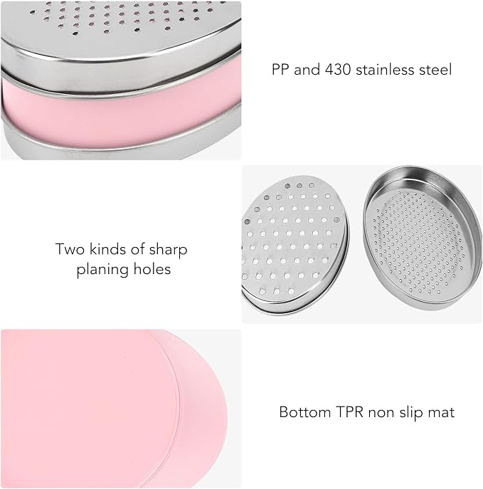 Jeffergarden Portable Cheese Grater Stainless Steel Box Grater with Storage Container for Easy Grating in Home Kitchen (Pink), #013, Jeffergardenox1nhivue3-13