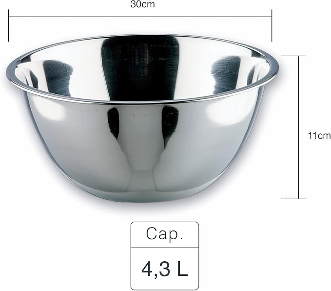 Lacor-14029-CONICAL Mixing Bowl -GARINOX- 30 CM 5Lt