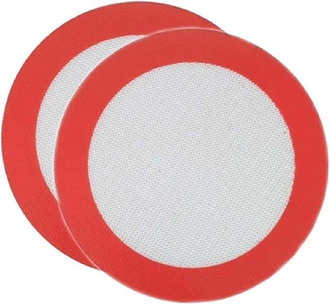 Premium Non Stick Reusable Round Silicone Baking Mat Set Of 2 Diameter 8.5 inch Perfect For 9 inch Round Cake Pan Liner Baking Sheets