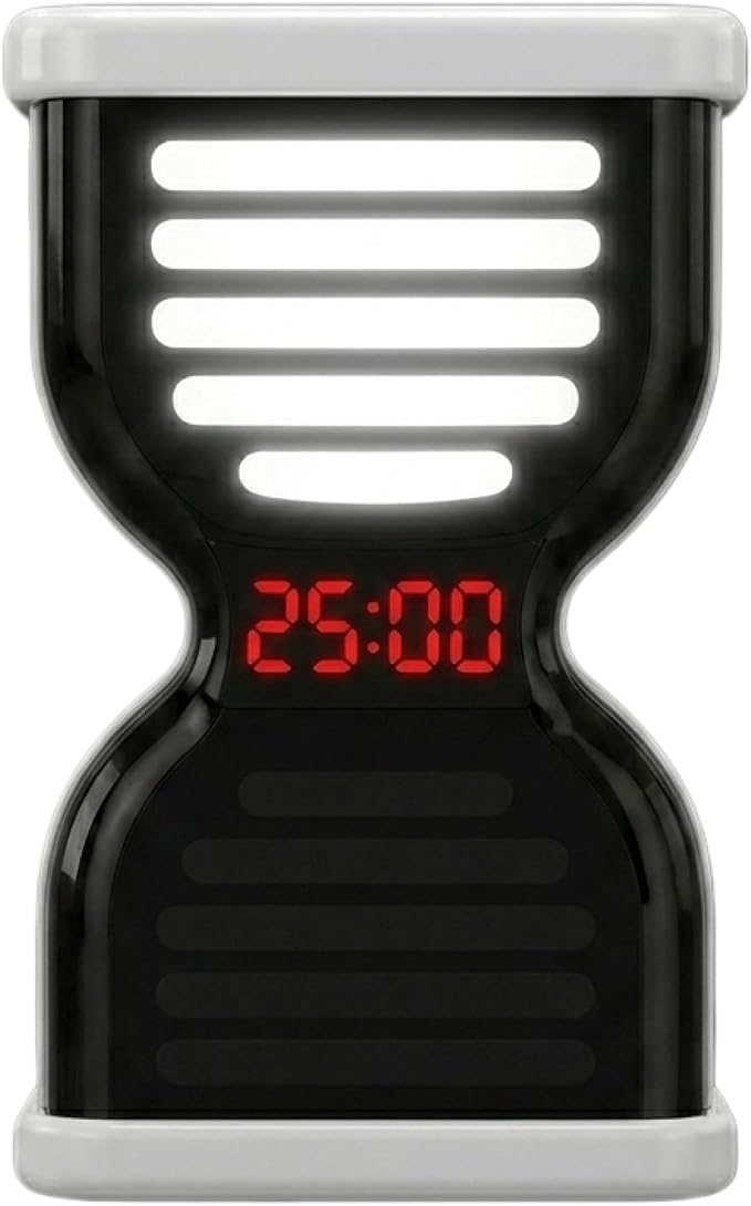 Pomodoro Timer for Productivity, Visual Countdown with Light Flow, Flip Timer 25/5 min, Custom Countdown Count-up, USB-C Rechargeable, Silent Study for Kids Students ADHD Gift Work Classroom Office