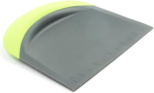 Fox Run Dough and Bowl Scraper, 4.75" Flat Edge Bench Scraper, Green
