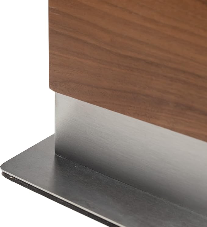 Coninx Magnetic Knife Holder with display stand, Double Sided Strong Magnetic Knife block for Kitchen counter top, Universal empty storage Organizer Block (Walnut Wood)