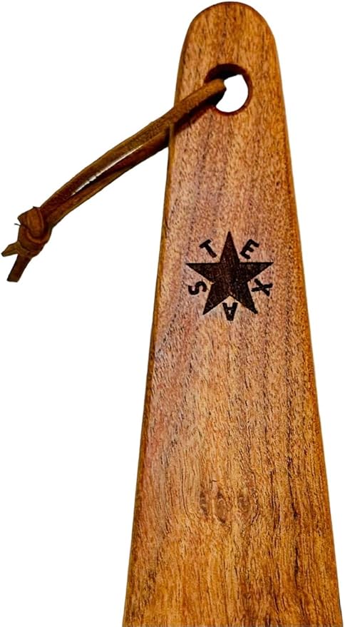 COWBOY SPATULA - Mesquite Wood Spatula, Handmade in Texas, Made in USA, Perfect for cast iron cookware, steel cookware, nonstick cookware - Personalization Optional (Texas de Zavala Flag)