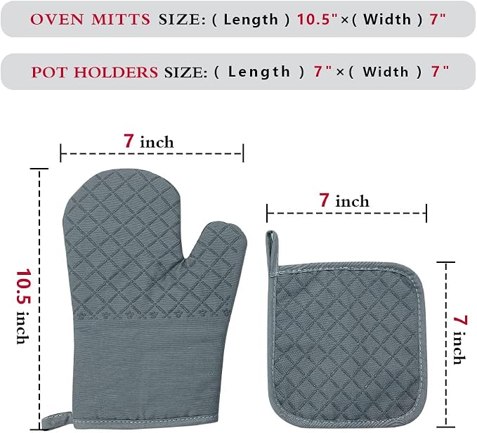 zcyhtqp, The Food has Weed in It, Funny Silicone Non-Slip Oven Mitts and Pot Holders Sets of 2, Kitchen Gift for Men Women, Bake Lover Gift, Housewife Baking Cooking Gifts
