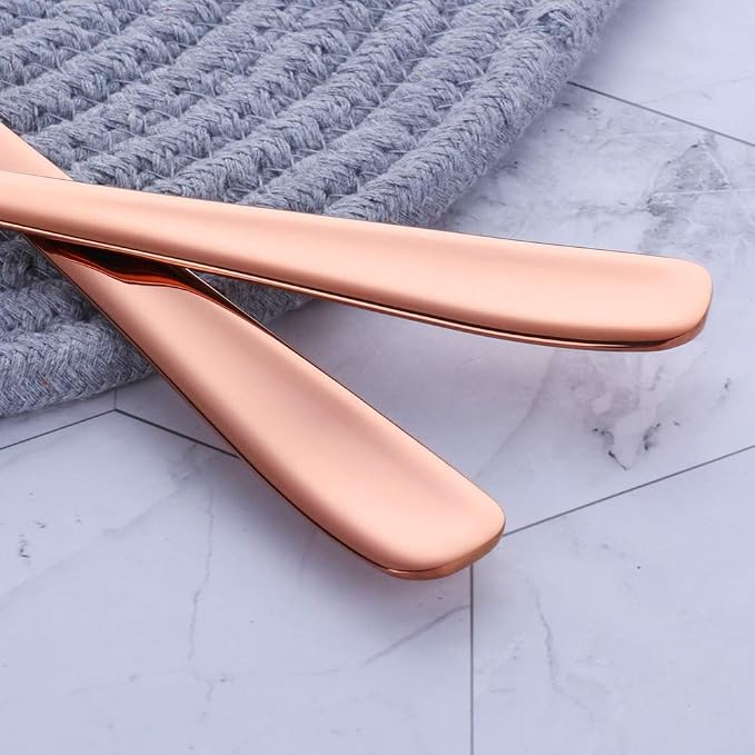 Long Handle Serving Set, Stainless Steel Polished Serving Spoon, Fork, Slotted Spoons, Set of 3 (Silver)