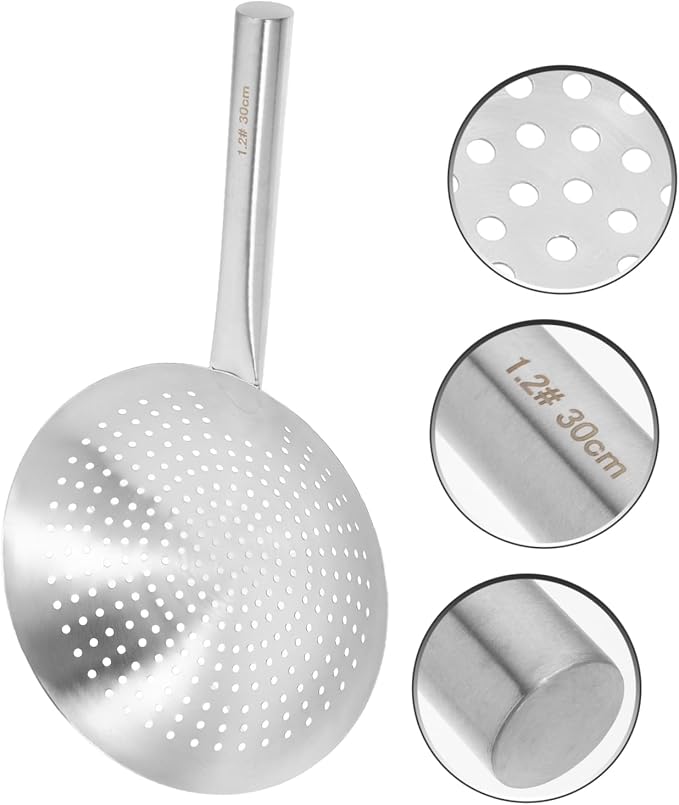Stainless Steel Colander Mesh Spoon Strainer Filter Strainer Hot Pot Spoon Food Strainer Kitchen Cookware Skimmer Ladle Filtering Ladle Filter Spoon Kitchen Gadget Soup Ladle