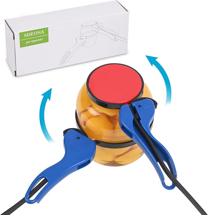 Double-Handle Jar Opener Seniors, Lg Jars, Arthritis, Patent, Self-Lock