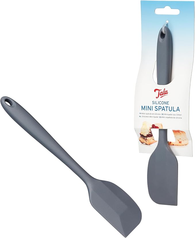 Tala Grey Silicone Mini Spatula Heat Resistant to 240 Degrees and Ideal for Serving All Sauce and Soup Tasks Ideal for Use with Non-Stick Cookware Washable