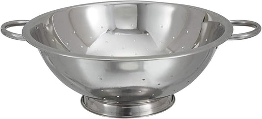 Winco Stainless Steel Colander with Base, 14-Quart
