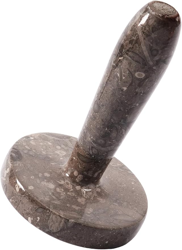 Marble Meat Pounder Tenderizer 5" Inches Oceanic Handmade Round Chicken Flattener Tool - Works Great As A Smash Burger Press - Meat Flattener for Steak, Chicken, Pork