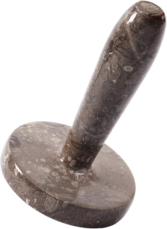 Marble Meat Pounder Tenderizer 5" Inches Oceanic Handmade Round Chicken Flattener Tool - Works Great As A Smash Burger Press - Meat Flattener for Steak, Chicken, Pork