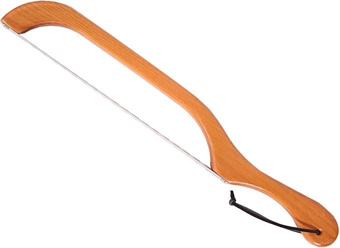 Out of the Woods of Oregon Made in the USA Bread and Bagel Slicer Bow Saw Bread Knife for Home Made Bread, Sourdough, Bagels and more - Maple - Right Handed