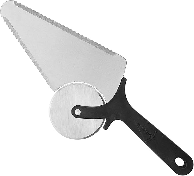 Homi styles 3 in 1 Pizza Cutter and Server Slicer - Extra Sharp Stainless-Steel Wheel Blade - Ant-Slip ergonomically shaped handle - For Home or Restaurant Use for Bread, Pie, Calzones, Pastry,