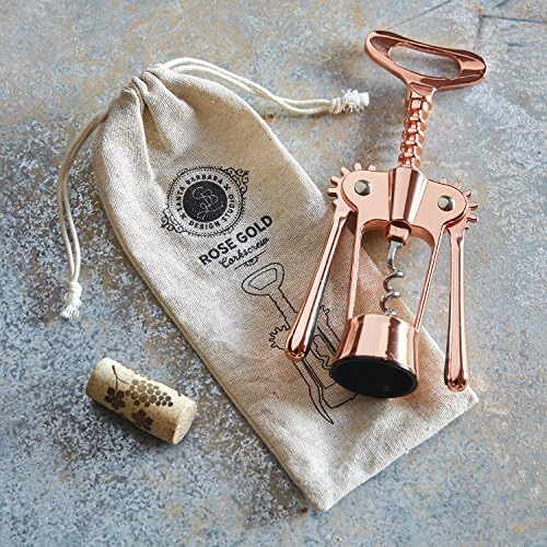 Santa Barbara Design Studio Table Sugar Wine Opener- Corkscrew, 2.75" x 7.25", Rose Gold