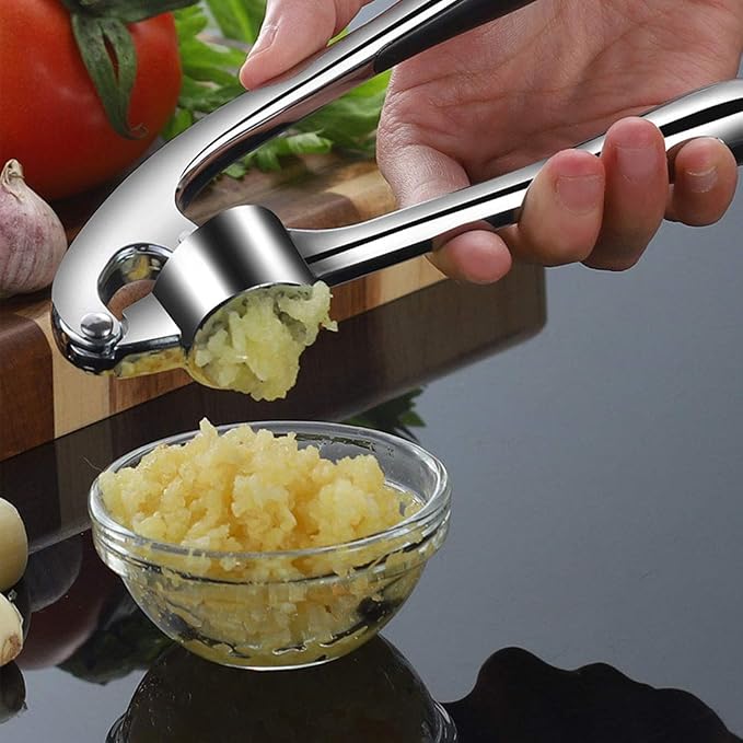 Garlic Press, Professional Garlic Crusher and Mincer with Antique Copper Color, Best Heavy Duty Premium Garlic Squeezer Tool in Kitchen from DSafer, Easy To Clean And Highly Durable