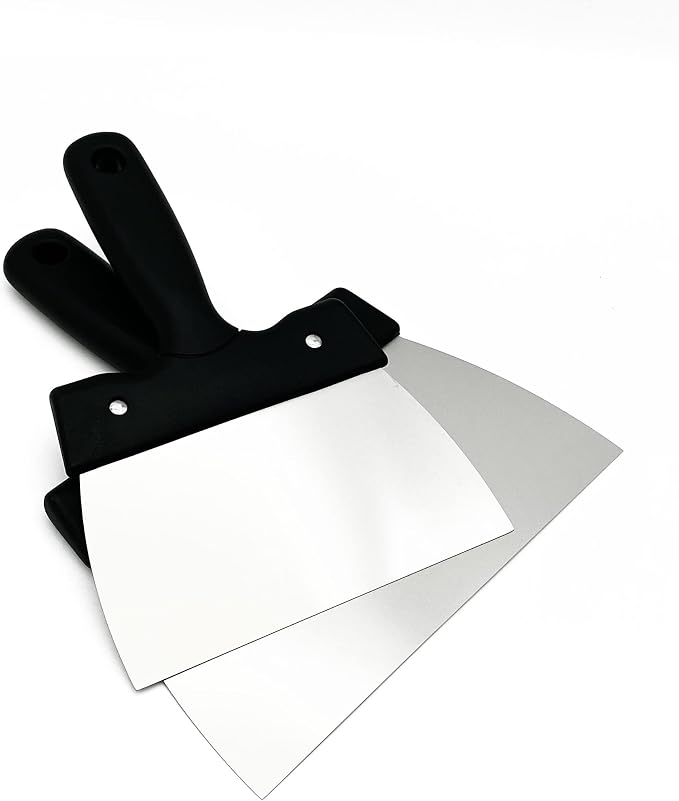 Goldbaking Coating Spatula for Chocolate Scraper Stainless Steel Dough Scraper (small)