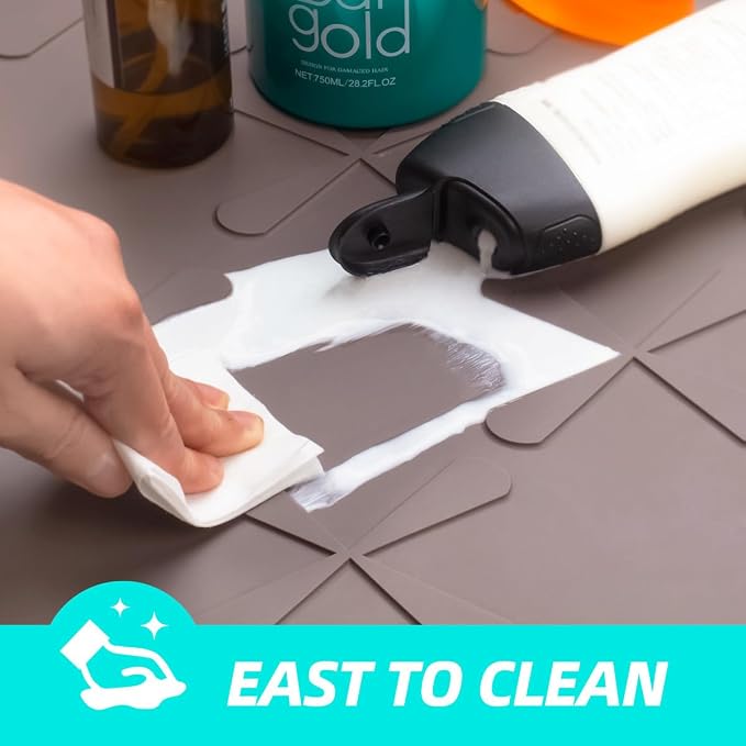 Waterproof Under Sink Mat 34"x22", Kitchen Cabinet Protector Liner | Heavy Duty Deep Drip Tray, Extra Thick Non Slip Liner for Kitchen & Bathroom, Pets, Organizer, Storage, Boots, Home Essential