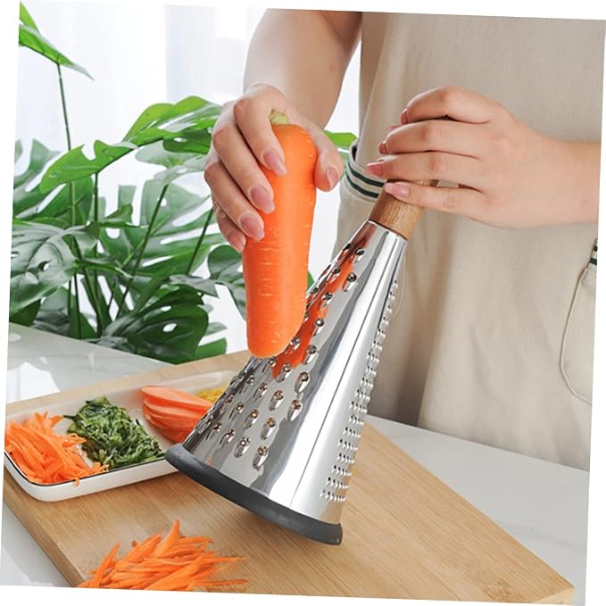 Manual Cheese Vegetable Grater Stainless Steel Kitchen Gadget with Ergonomic Handle for Grating Cheese Fruits and Vegetables Household Kitchen Tool 11.81X5.11X5.11 Inches