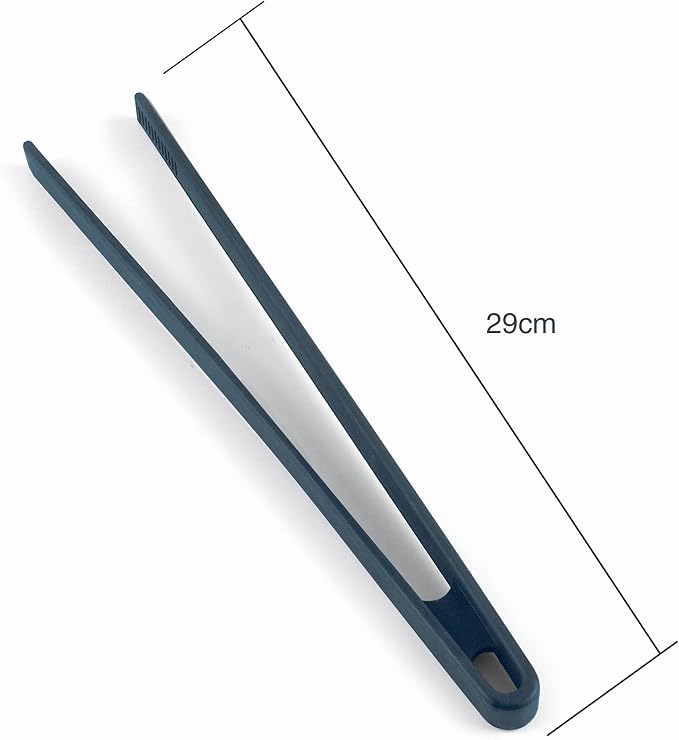 Lacor - 64462 - Grey kitchen tweezers, long tweezers, silicone tweezers, kitchen utensils, ergonomic handle, non-stick coating, high temperature resistant, dishwasher safe, length 29 cm