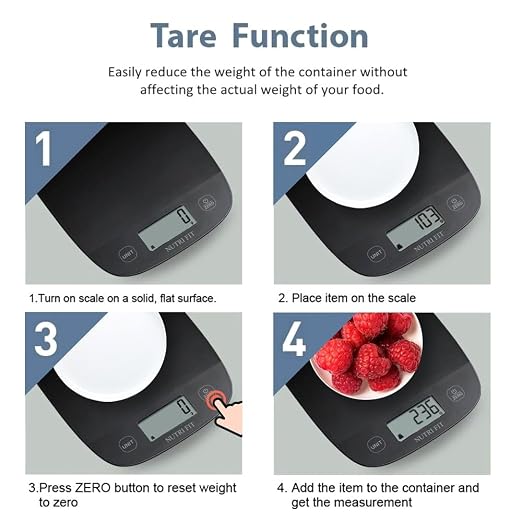 Food Scale Kitchen Scales Digital Weight Grams & Ounces Black | Ultra-Slim, Max 11lbs 0.1oz Precision, Smart Tare, Baking Cooking, Accurate for Weight Loss, Coffee, Keto Diet, Meal Prep