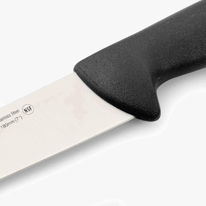 Arcos Range Butcher Knife 7 inch Nitrum Stainless Steel. Steak Knife. Polypropylene Black Handle. Color Identification System for Prolonged and Heavy Use. Series 2900. Color Black.