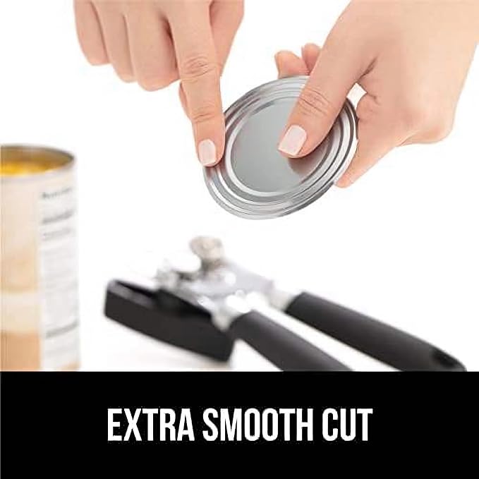 Heavy Duty Manual Can Opener Smooth Edge, Large Turning Knob for Weak Hands | stainless steel,magnetic lids lifting,built-in beer opener,large turning knob,smoothly cutting,kitchen & picnic tool,all cans