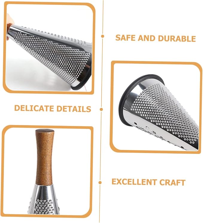 Manual Cheese Vegetable Grater Stainless Steel Kitchen Gadget with Ergonomic Handle for Grating Cheese Fruits and Vegetables Household Kitchen Tool 11.81X5.11X5.11 Inches