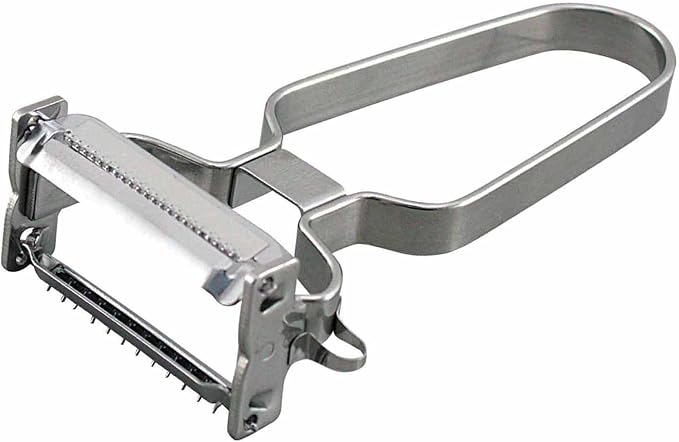 Shimomura Planning 38230 Shredded Peeler, 2-Way (Made in Japan), Dishwasher Safe, Double-Sided Use, Julienne 0.13 inch (3.4 mm), Cut Throws, 0.06 inch (1.6 mm), Uniform Cut, Sharp Sharp, Time-Short,