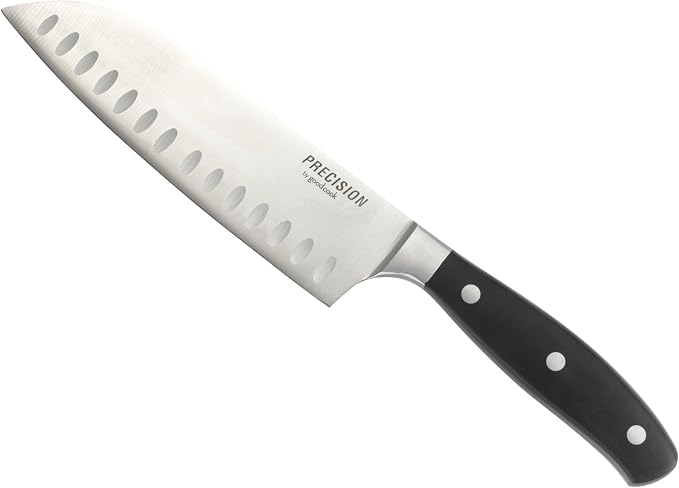 GoodCook Precision Santoku Knife, 7-Inch, Black