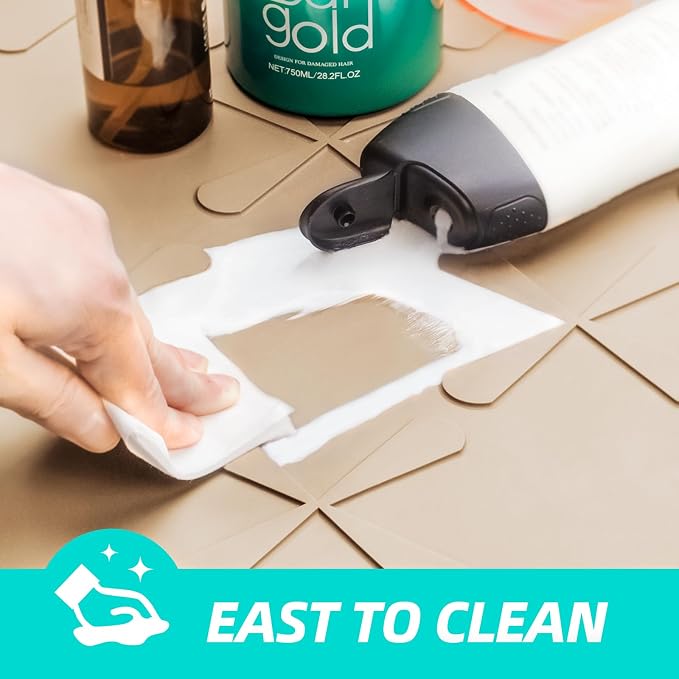 Waterproof Under Sink Mat Silicone 28"x19", Kitchen Cabinet Liner | BPA-Free Silicone Mat with Raised Lip Protects Cabinets from Leaks, Versatile Home Organizer for Bathroom, Pets, Boots, Floor