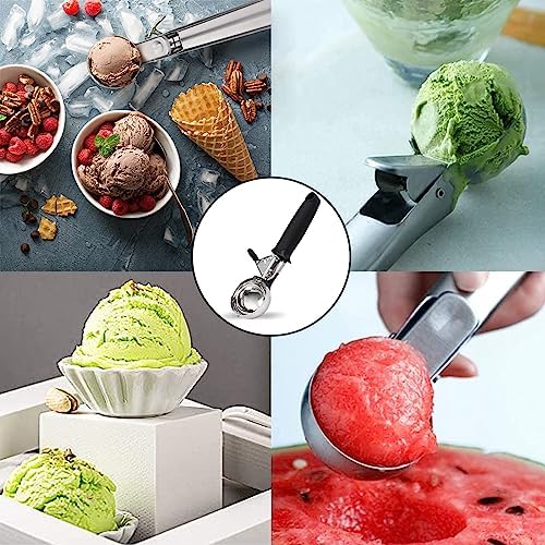 Ice Cream Scoop Large Sized (6cm) Stainless Steel Cookie Scoop for Ice Cream, with Easy Trigger Release Good Grips for Mashed Potato, Meatballs, Mellon Balls Fruit Salad and Cookie