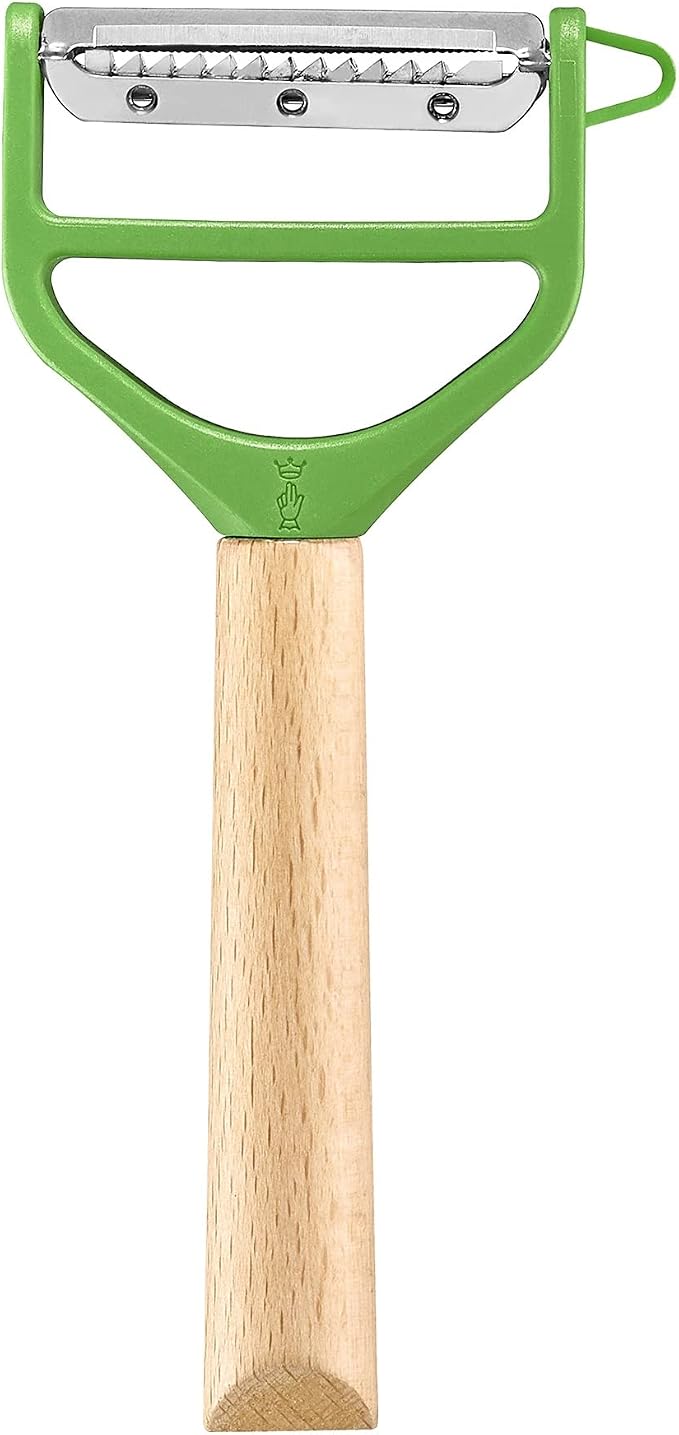 Opinel T-Duo Wood Handle, Y-Shaped Vegetable Peeler (Green)