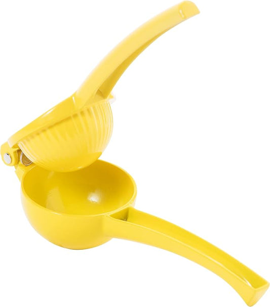 OGGI Citrus Lemon Press- Aluminum Lemon Juicer w/Non-Stick Coating, Ideal Hand Juicer, this Lemon Squeezer is a Great Addition to Your Kitchen Accessories, Yellow