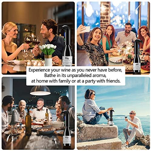 Wine Aerator Electric Wine Decanter Best Sellers One Touch Red -White Wine Accessories Aeration Work with Wine Opener for Beginner Enthusiast - Spout Pourer - Great Fathers Day Gift
