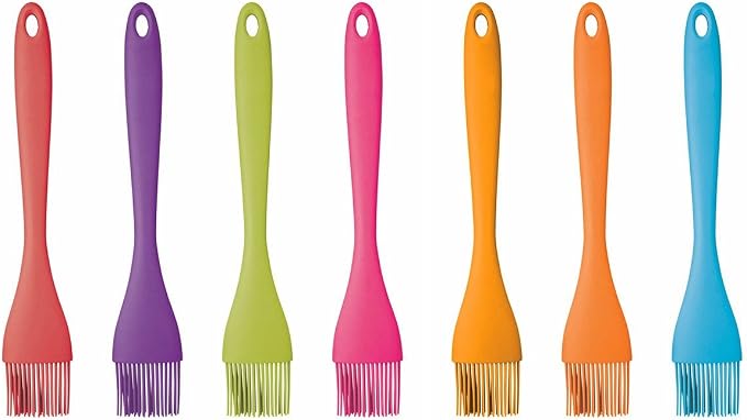 Colourworks KitchenCraft Silicone Basting/Pastry Brush, Blue, 26 cm
