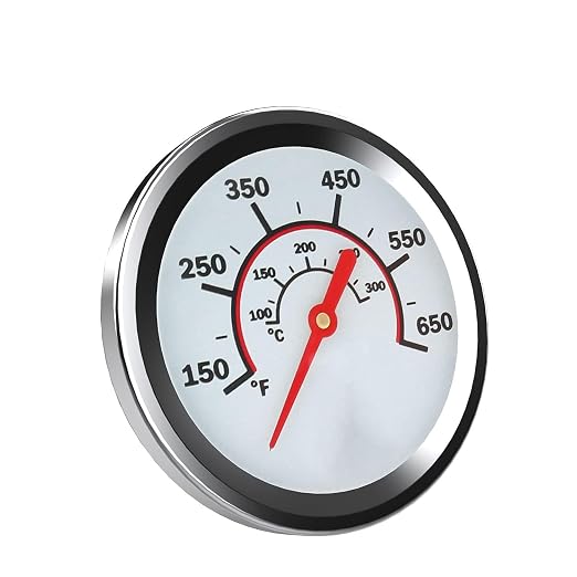 2.67 Inch Barbecue Grill Temperature Gauge for CharBroil 8566083 Pit BBQ Thermometer Fahrenheit and Heat Indicator for Meat Cooking, Stainless Steel Temp Gauge
