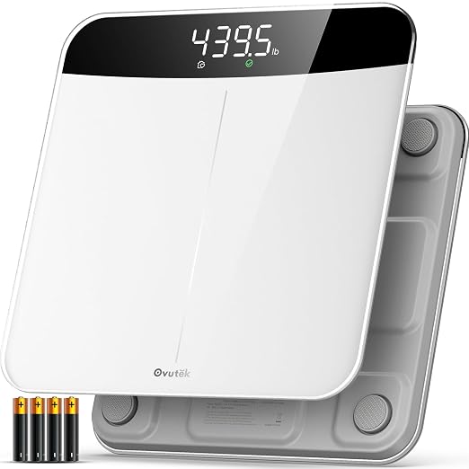 Scale for Body Weight, 450lb Digital Bathroom Scales for People | Highly Accurate Automatic Weighing Machine for Baby, Pet, Light Items, Large LED, Sturdy and Durable Base