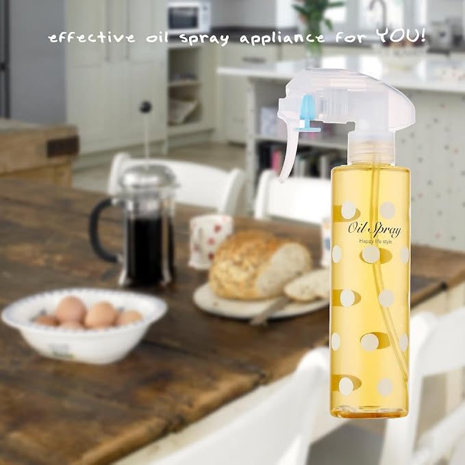 Olive Oil Sprayer Oil Mister Kitchen and Grill Cooking Oil Bottle Refillable Non-Aerosol (200ml/7oz) - Set of 2