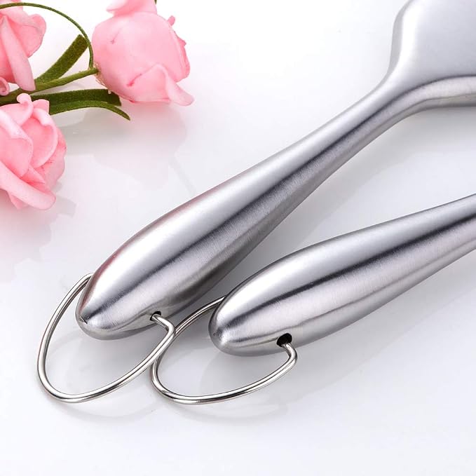 2 Pack Grill Basting Brush with 2 Pack Back Up Silicone Brush Heads, No Shed Bristles Stainless Steel Handles Heatproof Rust Resistant, Pastry Brushes for Kitchen Cooking BBQ (Silver)