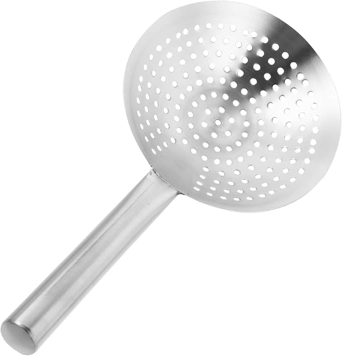 Cabilock Colander Wire Skimmer Strainer Ladle 22cm Skimmer Spoon Round Deep Fryer Basket Pasta Spoon Slotted Ladle Kitchen Gadgets for Kids Cooking Protector Stainless Steel Child