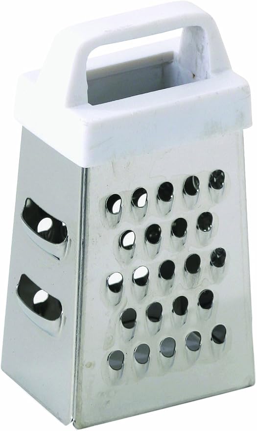 Cuisinox Stainless Steel Box Grater with Handle and 4 Sides for Cheese and Vegetables, Mini 2.3" x 3"