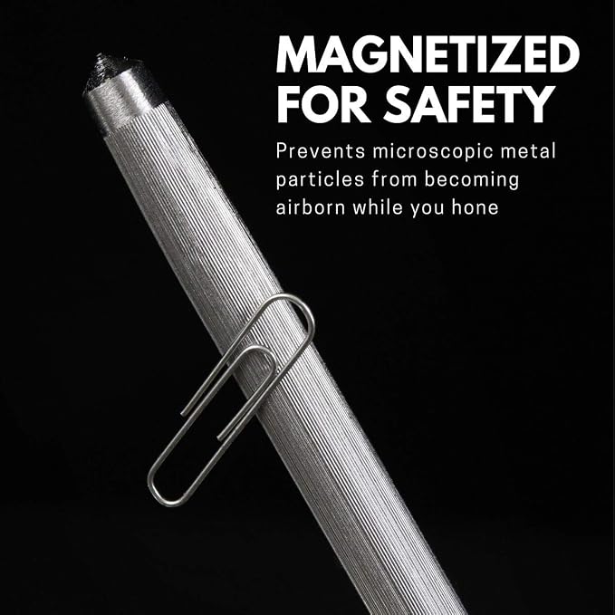 Professional Honing Steel 10”, Magnetized for Safety, No Rust, No Cheap Plastic! Noble’s Knife Sharpener Has an Oval Handle for a Firm Grip and is Built For Daily Use, Perfect for Chefs!