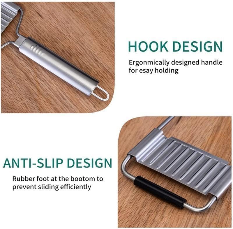 Stainless Steel 4 in 1 Multi-Purpose Vegetable Slicer, Handheld Cheese Grater & Vegetable Chopper with 4 Adjustable Blades for Various Vegetables