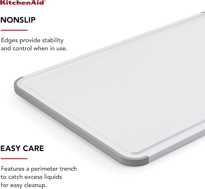 KitchenAid Classic Plastic Cutting Board with KitchenAid Can Opener/Bottle Opener