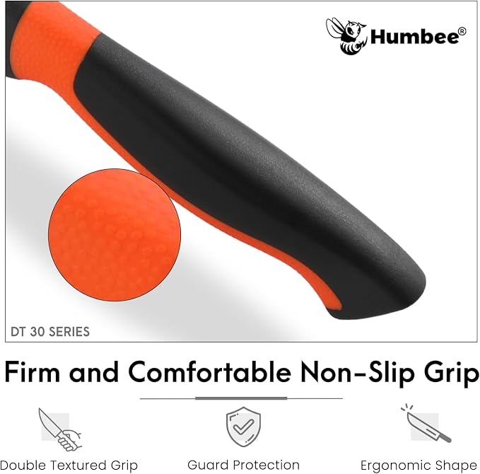 14-Inch Serrated Bread Knife, Premium High Carbon Stainless Steel Blade Knife for Bread with Ergonomic Handle, NSF Certified, DT-30 Series, Orange