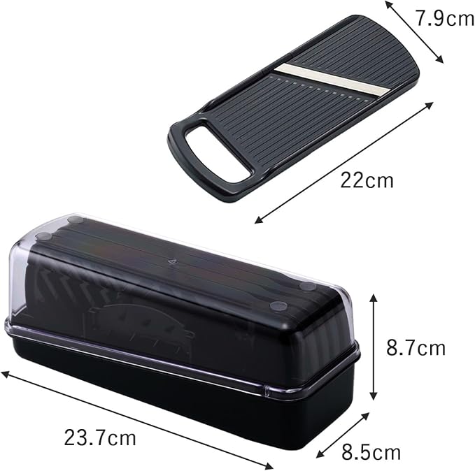 Shimomura 43881 Slicer Set, 4 Types of Prep Prepare Set, Made in Japan, Time-saving Cooking, Compact Storage, Slicing, Julienne, Cut, Grater, Safety Holder, Dedicated Case, Vegetable Cooker,
