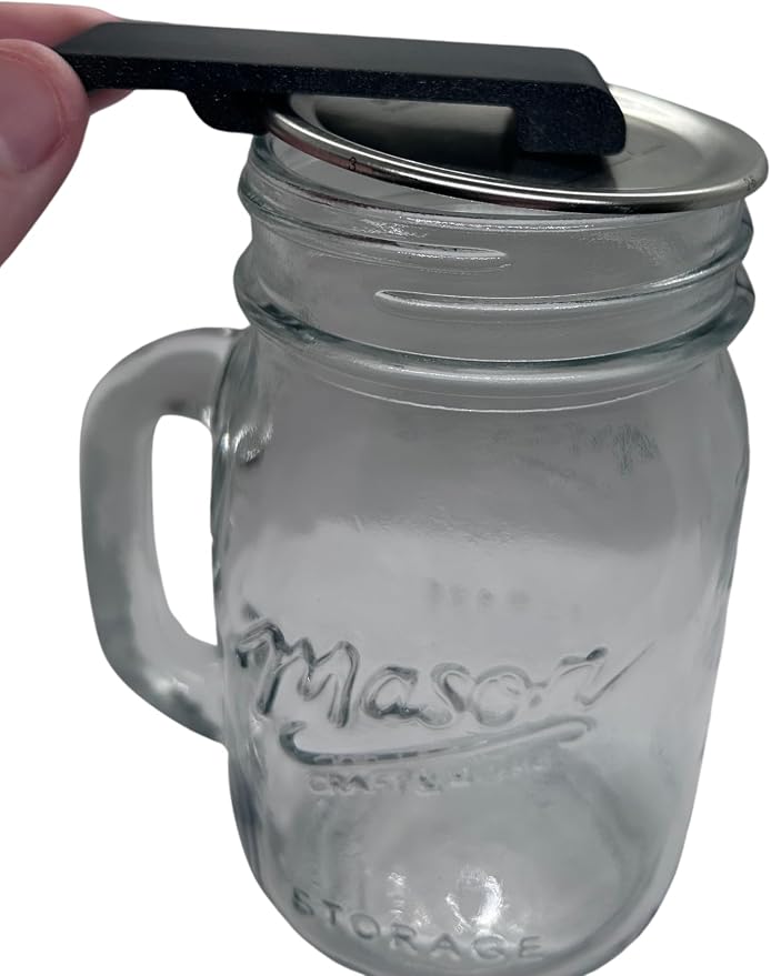 Canning and Mason Jar Opener, Easy Release Vacuum Seal for all lids magnetic (Black)