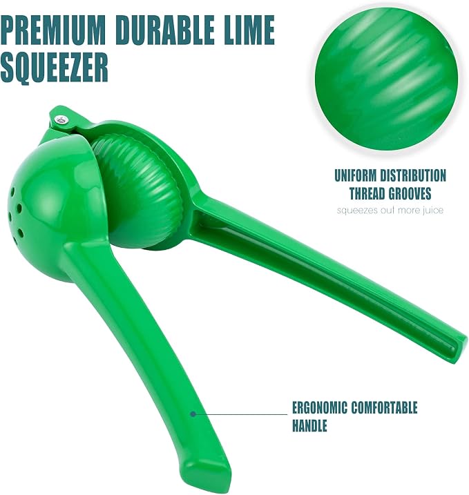 Y-ME Manual Juicer Citrus Lemon Squeezer, Fruit Juicer Lime Press Metal, Professional Hand Juicer Kitchen Tool（Lime)