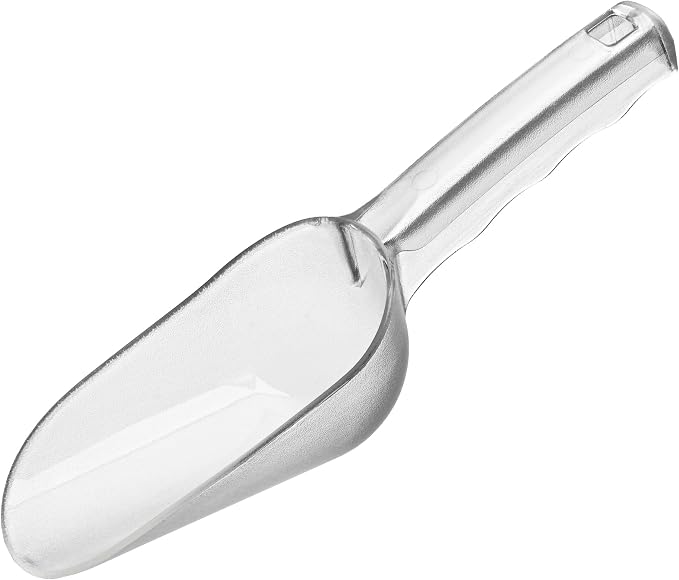 Plastic ice scoop for freezer,ice maker scoop,ice scoopers for ice bucket,Polycarbonate Utility Ice Scoop,24 Oz,Clear, Ergonomic Handle, Applicable to:Ice Maker,Ice Cream,Pets Food,Coffee Beans(1pcs)L